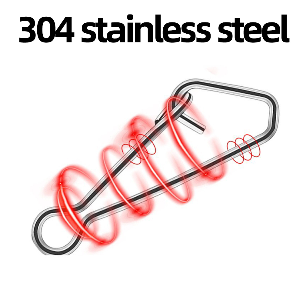 50 Stück starker Stift verbinder Seefisch köder Pin Haken Angel zubehör Angela us rüstung Edelstahl weißes Nickel