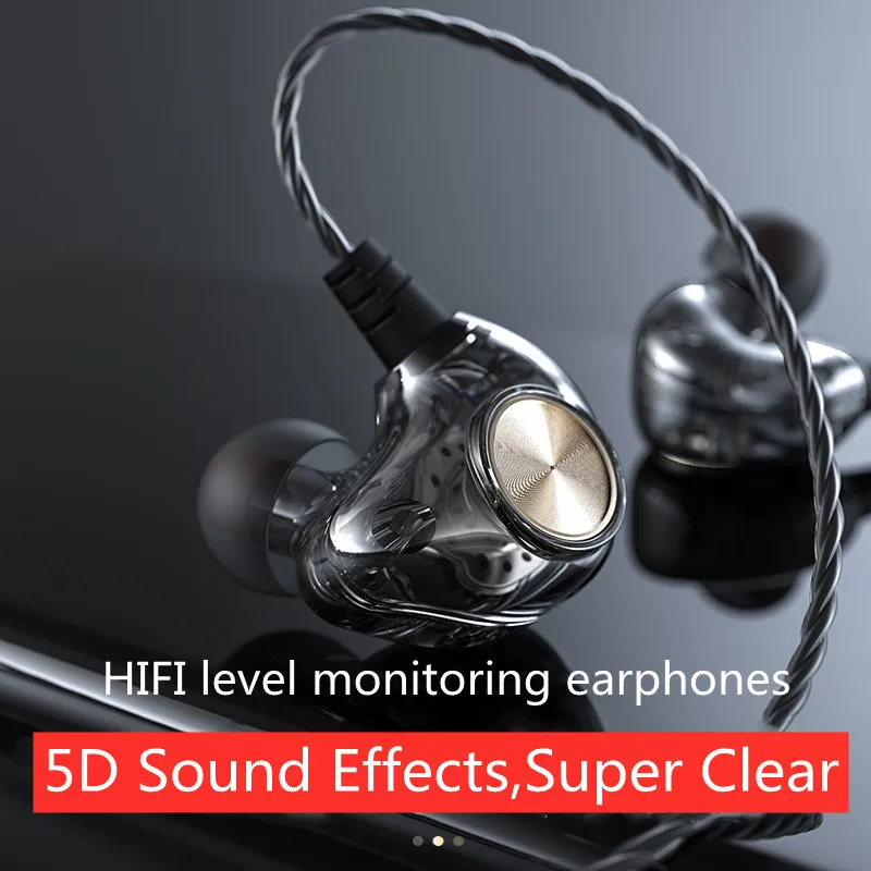 Android Handy DrivebyWire Headset Metall Heavy Bass Computer PC Headset InEar Sport Headset