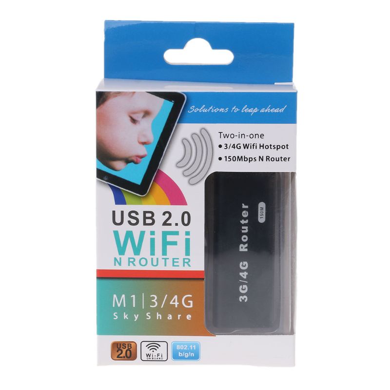 Mini bærbar 3g/4g wifi wlan hotspot ap klient 150 mbps trådløs usb router