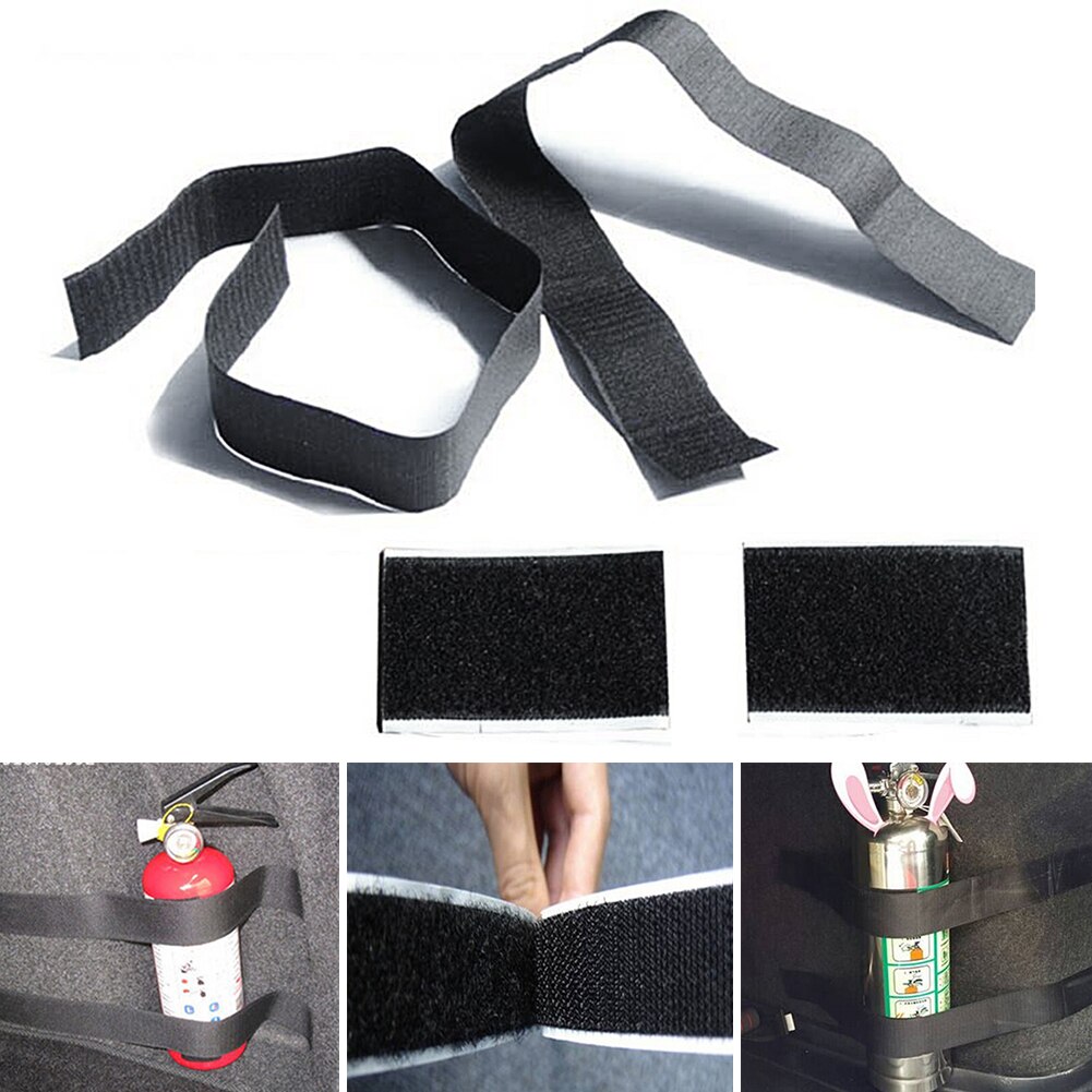 Extintor vendaje vehículo tronco cinturón de fijación pegatina de soporte correas cinta mágica resistente apto para todos los coches