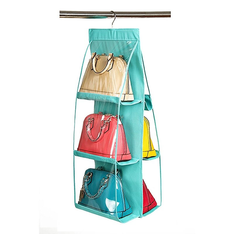 6 Pocket Handtas Opslag Opknoping Zakken Duurzaam Deur Mode Backbag Opbergtas Hoge Home Benodigdheden Kast Rek Hangers