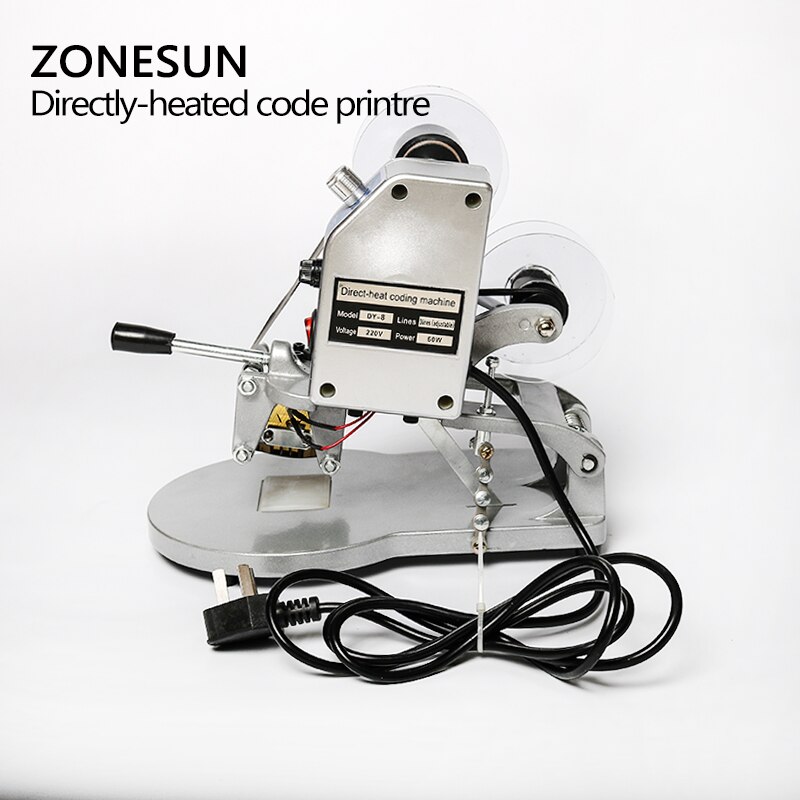 ZONESUN DY-8 Printing Machine Heat Transfe Date Coding Machine Printer For Printing Batch Number Registration Mark
