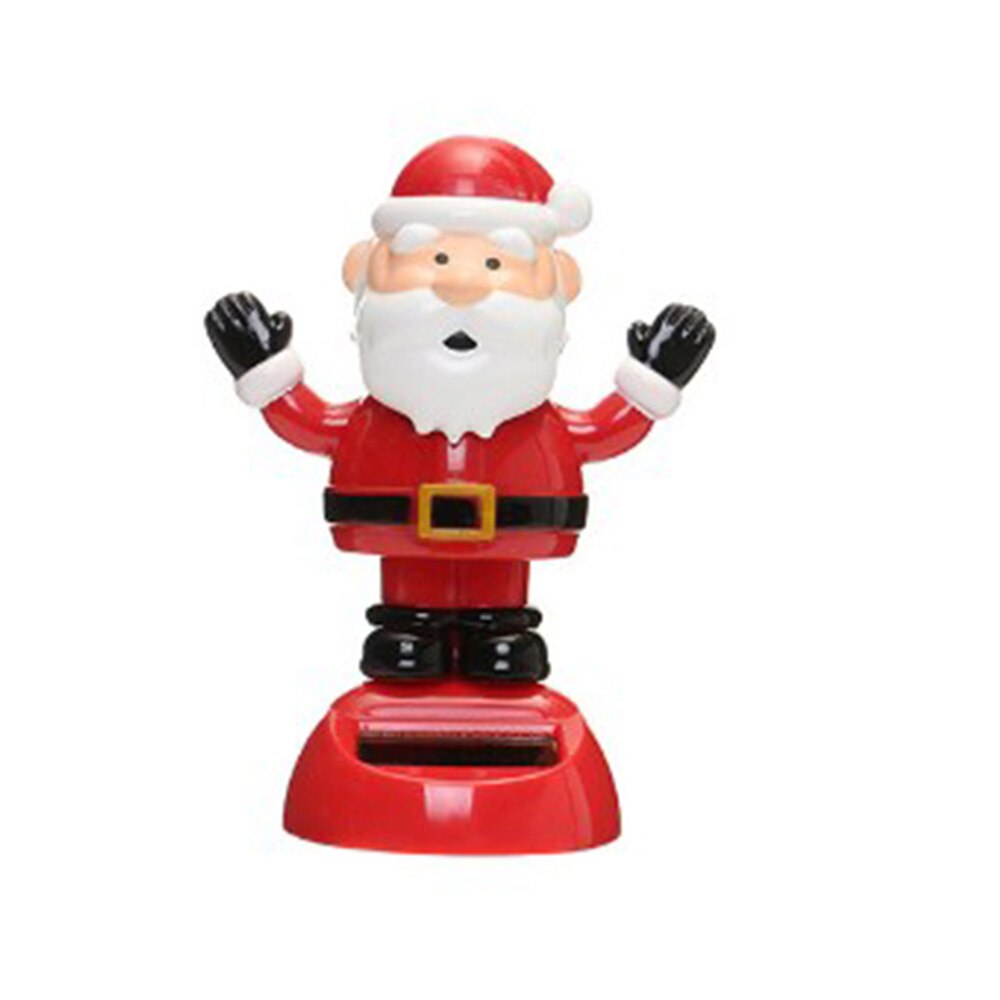 1 stuk schattige, op zonne-energie werkende, dansende, schommelende speelgoedauto, kerstdecoratie voor thuis, auto-accessoires: 1