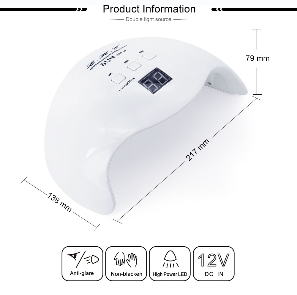 LKE 48W Nail Dryer Polish Machine UV Lamp LED Lamp Nail Of Lamp for Curing Gel Polish Nail Art Lamp With Automatic Hand Sensor