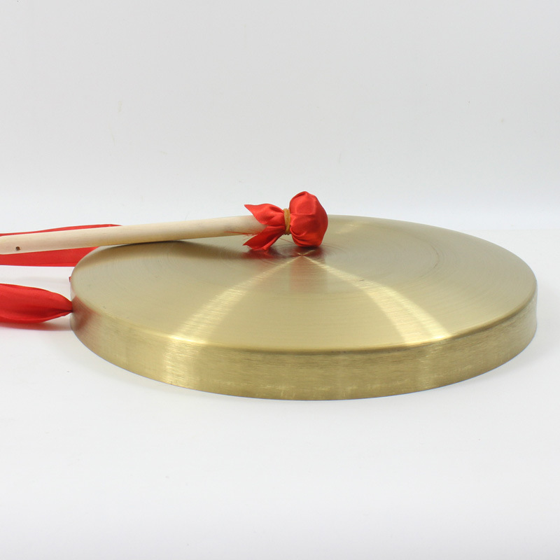 Diameter 15/22/32cm Chinese Copper Gong Hand Gong Opera Percussion Instruments with wooden Beater