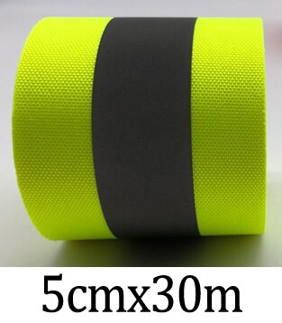 EN20471 reflective safety material ribbons clear reflective tape to sew on: 5cmx30m yellow
