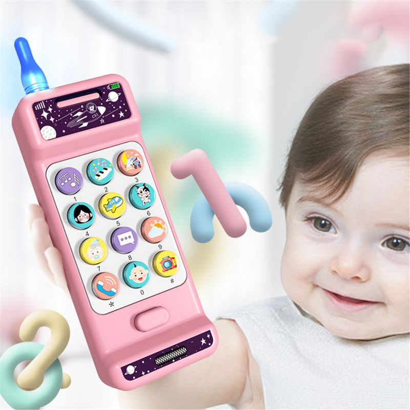 Anglais et chinois jouet téléphone numéro de musique bébé jouet préscolaire apprentissage enfant en bas âge