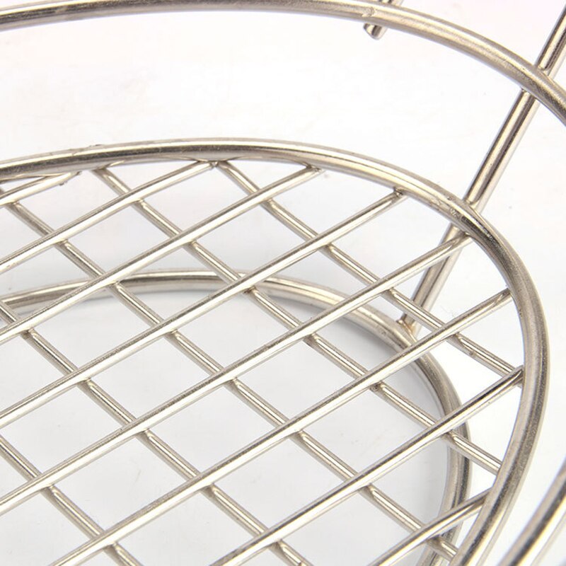 Stainless Steel French Fries Serving Basket Bread Fast Food Tray Holder Hamburger Stand Chicken Snack Storage Hotel Tableware
