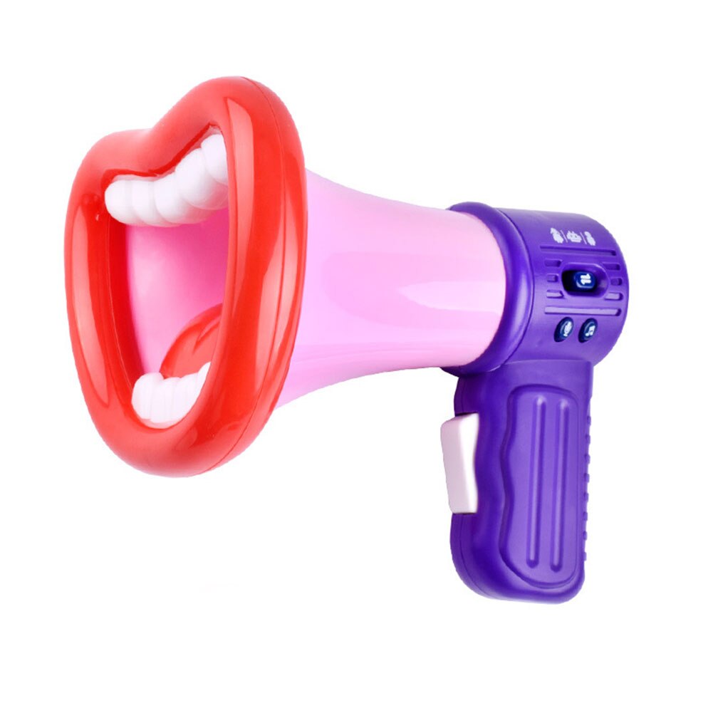 Stor mund sjov megafon optagelse legetøj børn stemmeskifter børn højttaler håndholdt mikrofon vokal legetøj: B