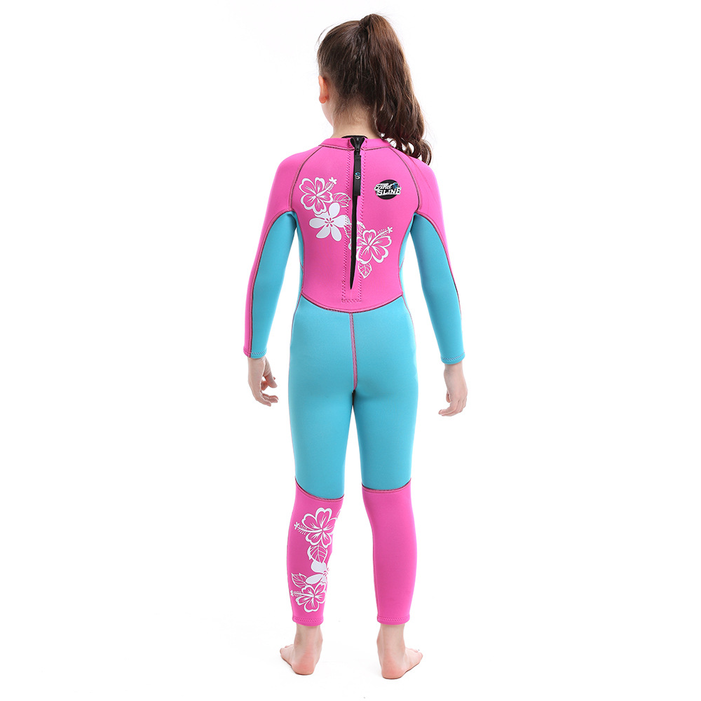 3MM neoprene Wetsuit for girls diving suit thick Cold-proof Sun-proof wetsuit one-piece set children Surfing snorkeling swimwear