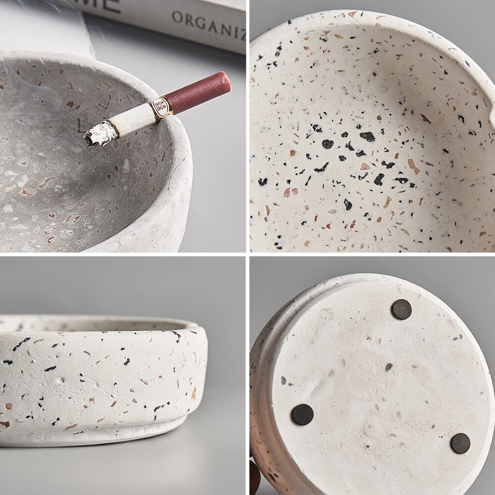 Moderne Cement Asbak Gewone Nordic Thee Tafel Cement Asbak Asbak Huishoudelijke Goederen Asbak Woondecoratie Accessoires