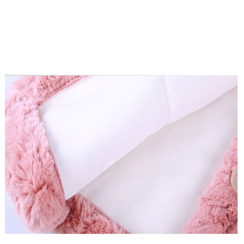 Herfst winter kinderen harige jas dikke windjack wol effen kleding tieners kinderen bovenkleding 4 to 13 jaar oud