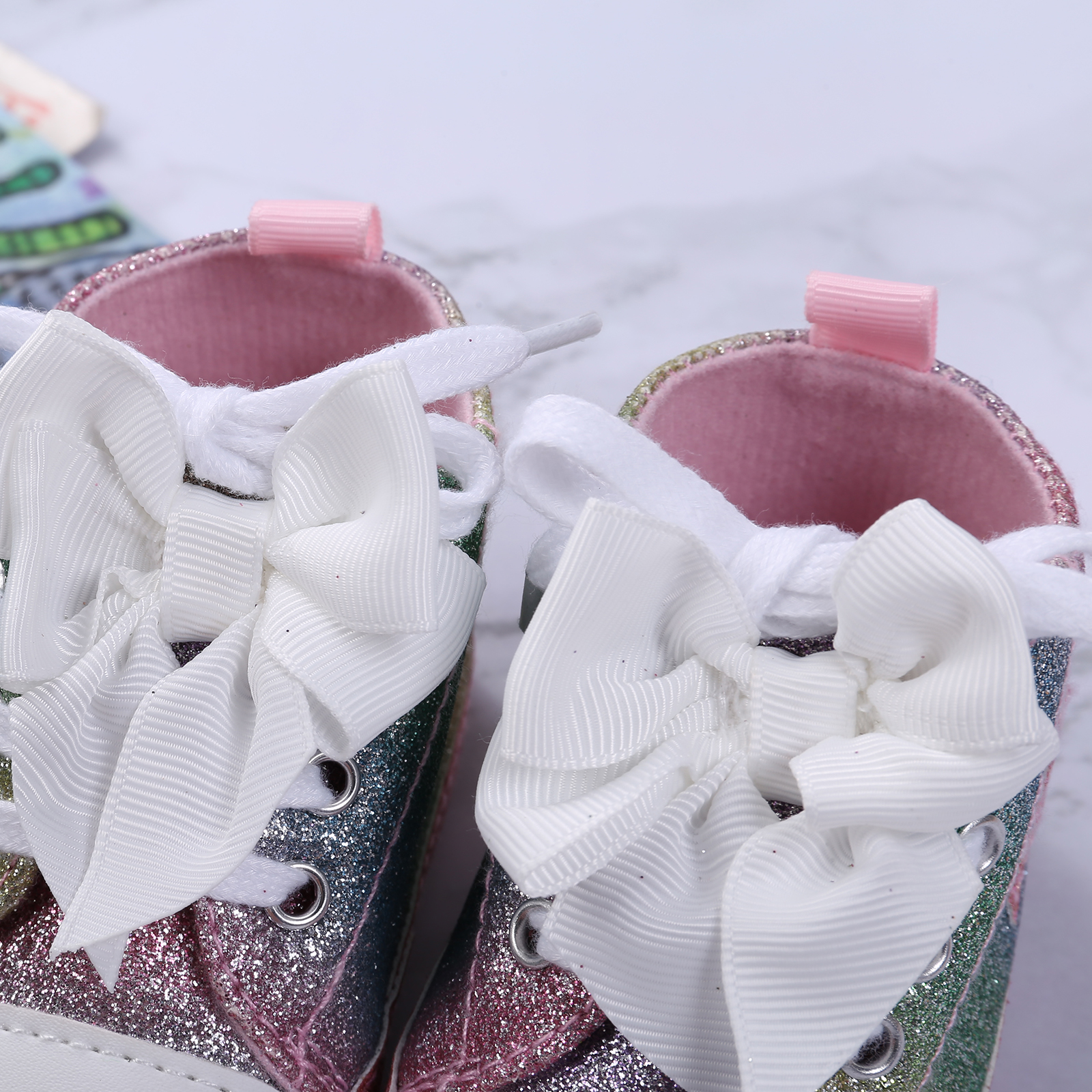 Emmababy – chaussures pour bébé fille, léopard/étoile, cheville haute, nœud papillon, marche, semelle souple, d'anniversaire, première marche