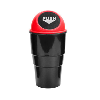 Cubo de basura para coche, contenedor de basura automático, caja para polvo, color amarillo, rojo, azul, negro y gris: Rojo