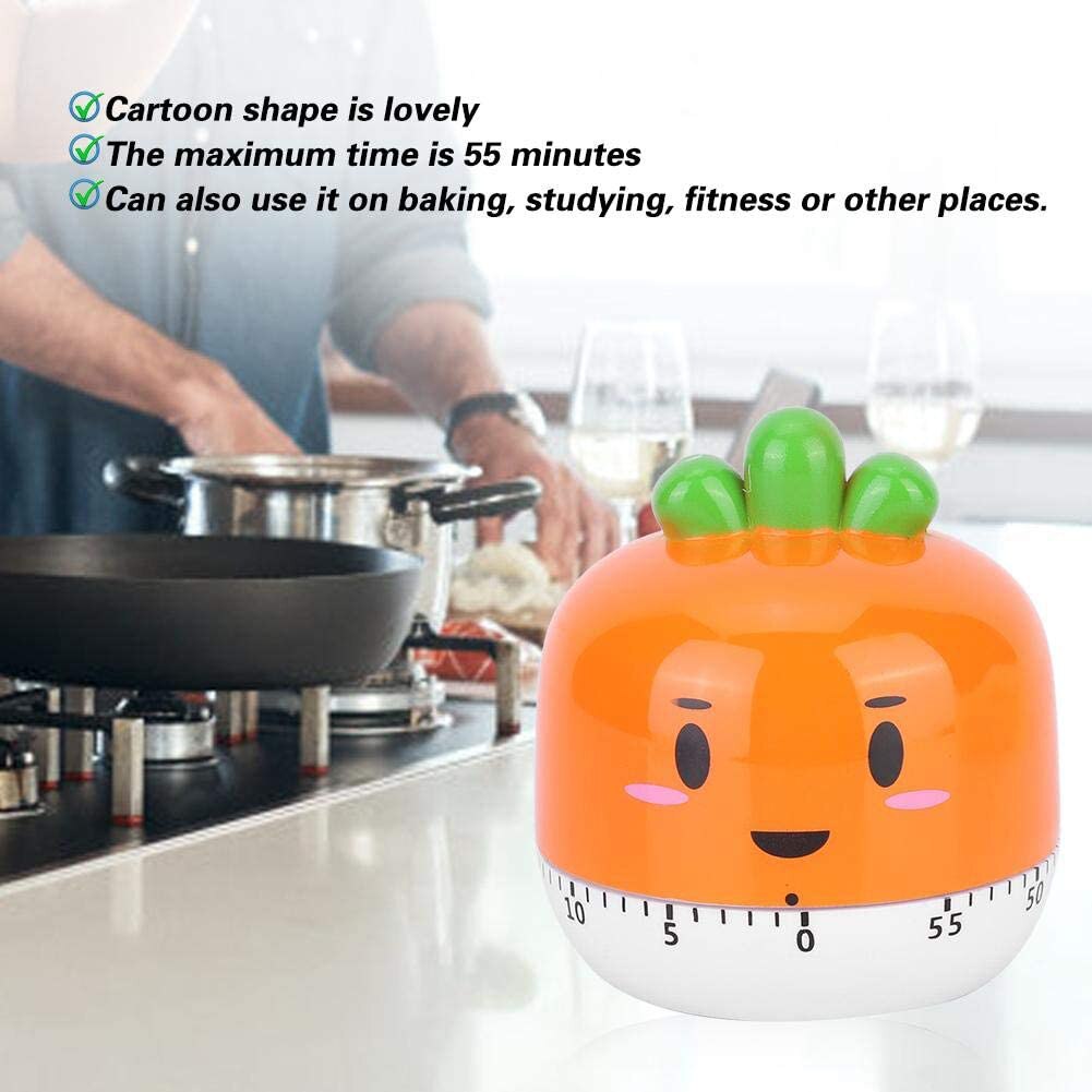 55 Minutes Mechanical Timer Kitchen Baking Timing Reminder Alarm Clock for Kitchen Baking Cooking Tools