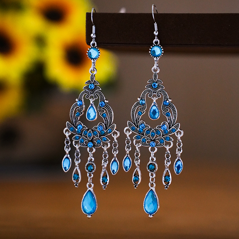 Boucles D'oreilles Vintage Avec Strass - Style élégant - Occasion