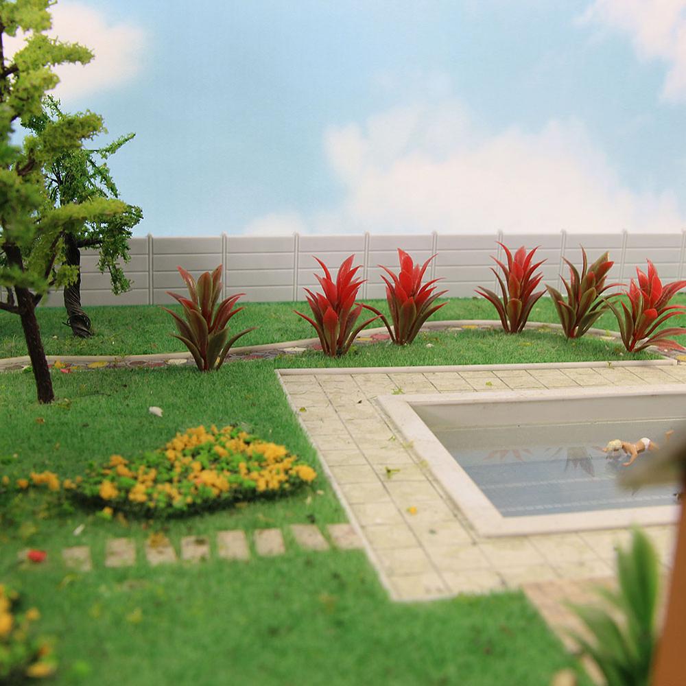 3pcs/6pcs Model Railway Diorama 1:87 Building Fences HO OO Scale Wall White LG0787