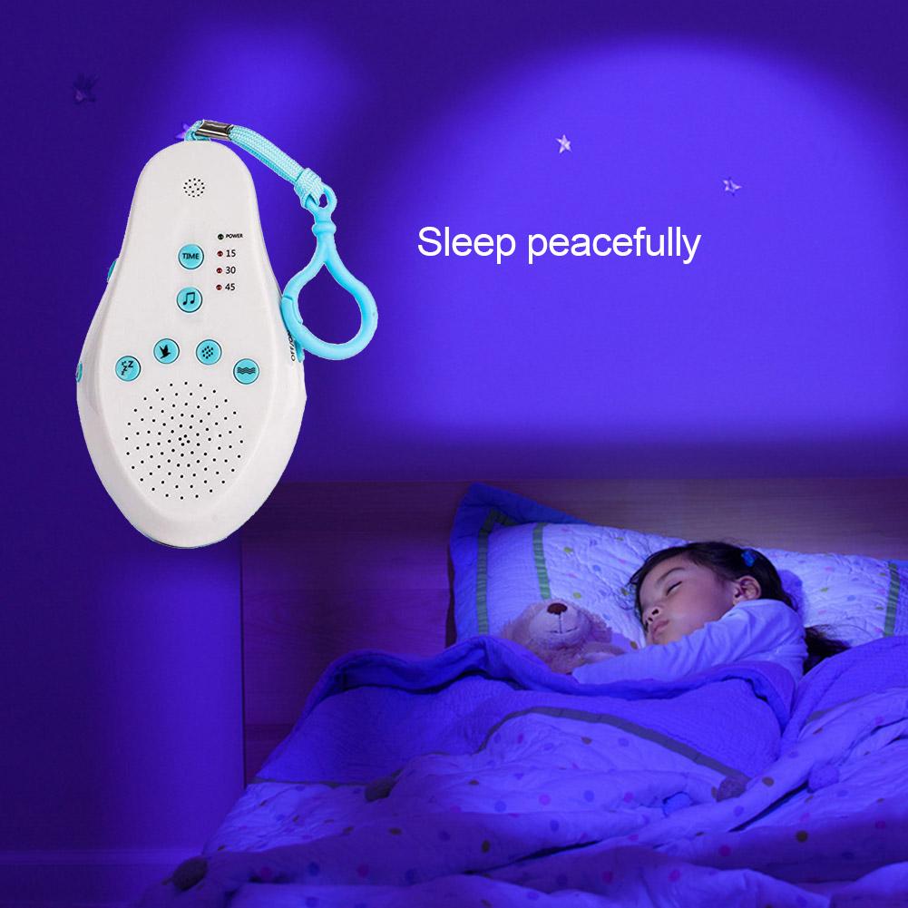 White Noise Machine Portable Sound Control Machine With 13 Soothing Sounds And Recording Function And Adjustable Volume