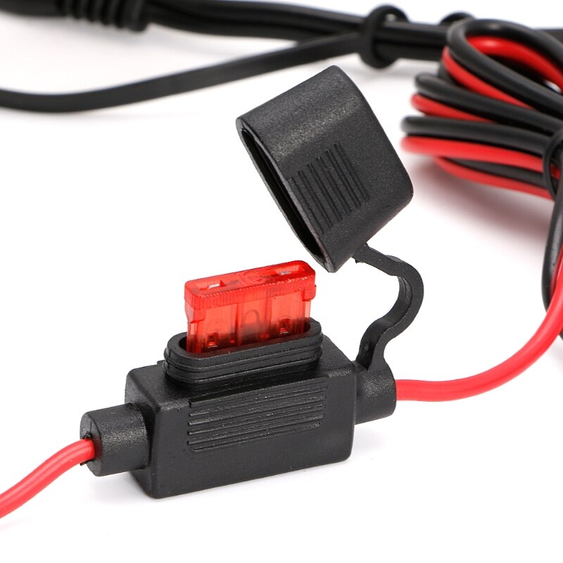 Kit de cargador USB impermeable de 2.1A para motocicleta, adaptador SAE a USB + arnés de extensión
