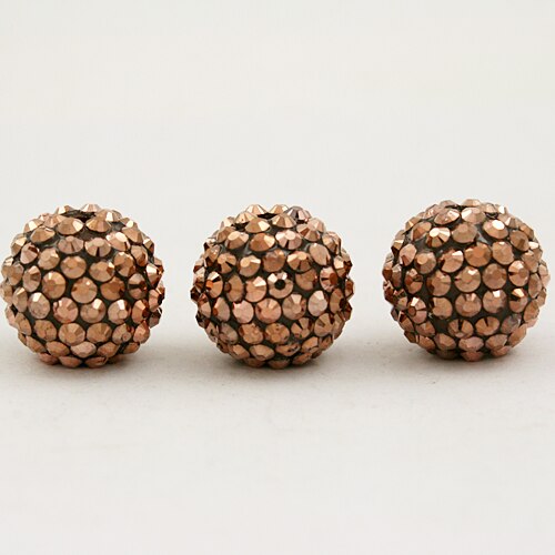 NiceBeads 12mm okrągły kształt 15 kolorów U-Pick Chunky żywicy koraliki z kryształu górskiego, żywicy, Chunky koraliki do tworzenia biżuterii: Brown