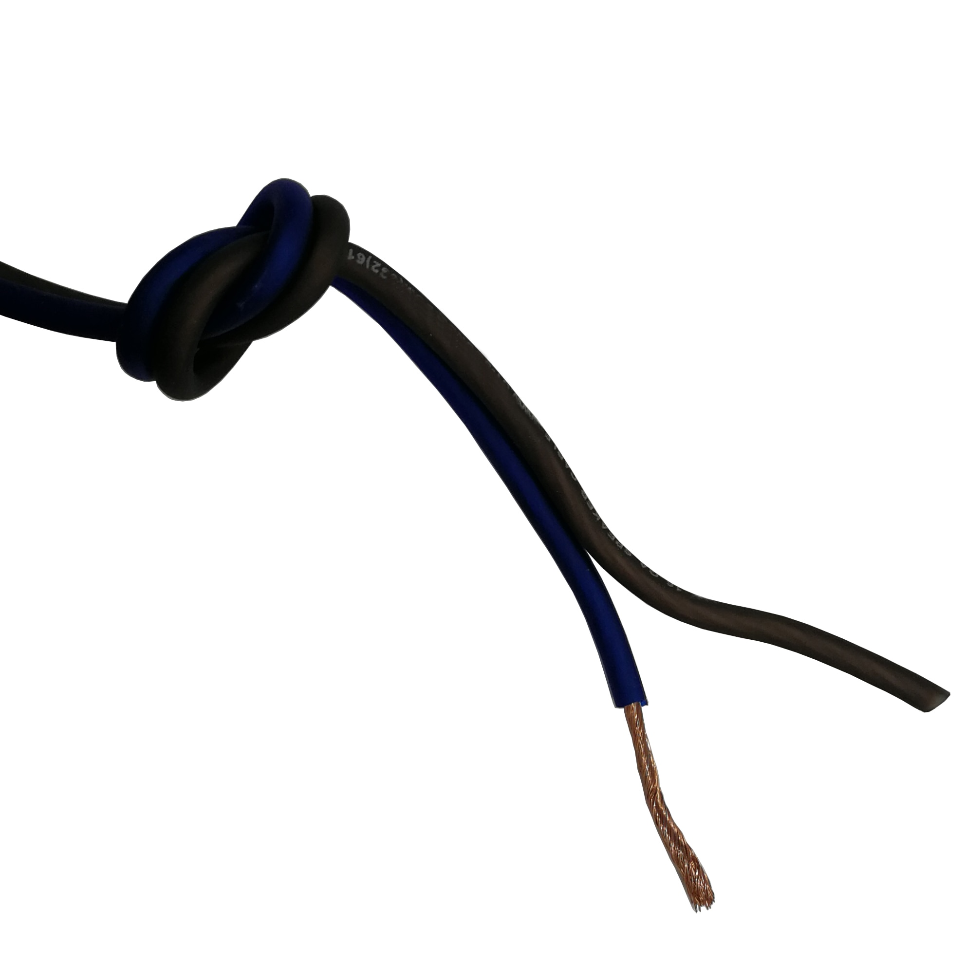 Retail OEM DIY Home or Car Audio Speaker Wire Cable CCA 16 AWG Gauge / 1.3mm Square Blue Black Super Flexible Jacket