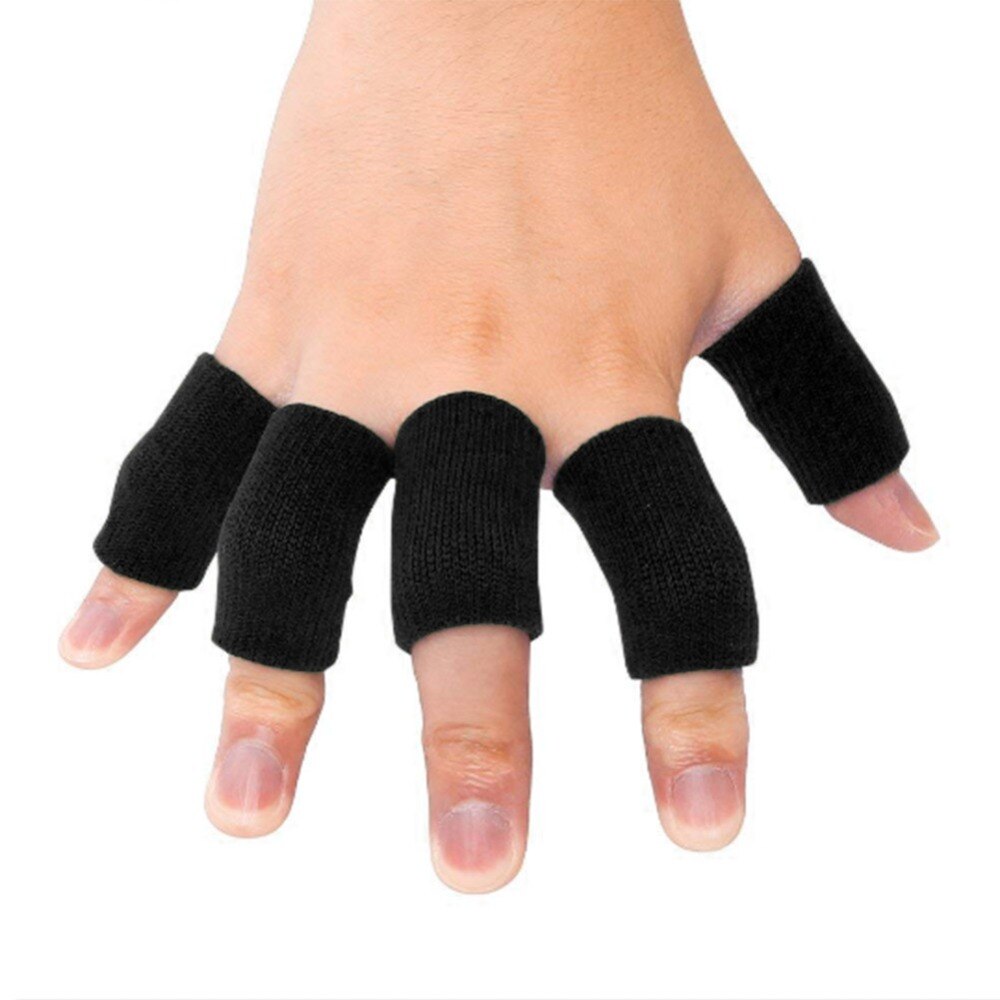 10 stk elastisk sportsfingerærme gigt support fingerbeskyttelse udendørs basketball volleyball fingerbeskyttelse