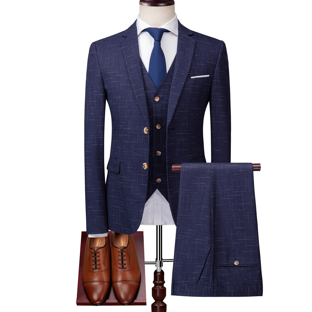 ( Jacket + Vest + Pants ) High-end Brand Luxury Da... – Grandado