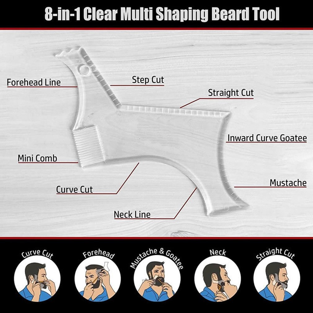 Beard and beard shape template