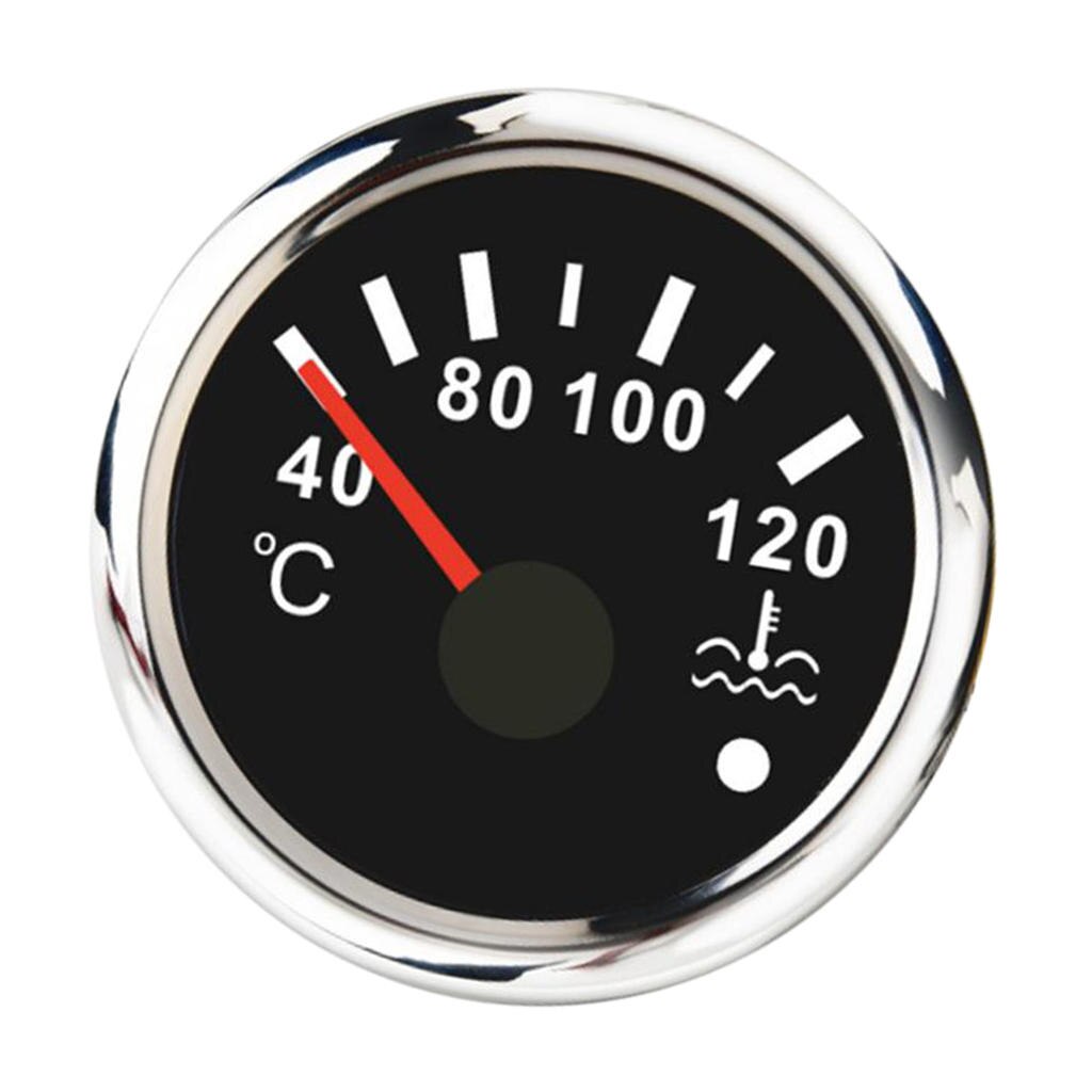Black Water Temperature Gauge Digital LED Volt Gauge w/ Back-light Gauge