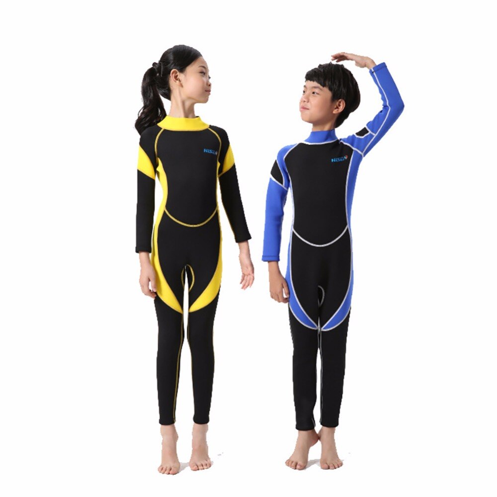 Surfing Rash Outdoor Kids Neoprene Diving Wetsuits Children One Pieces Colors Patckwork Long Sleeve Swimwear Diving Suits