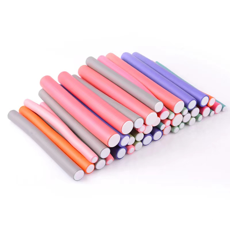 42-Pcs Soft Hair Curlers for Women for Sleep DIY Magic Heatless Curly Styling Tools Bendy Foam Curls Modeler Rollers