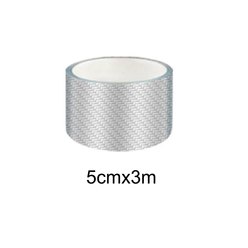 Transparent Carbon Fiber Car Threshold Portector Moulding Strip Trim Bumper Strip Door Sill Film Anti Scratch Guards Car Sticker: Dark Grey