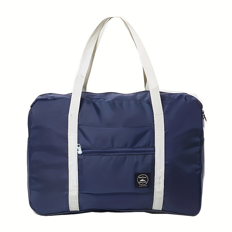 Zusammenklappbare Reisetasche, Organizer-Tasche, Gepäcktasche, Reise-Handheld-Boarding-Tasche, große Kapazität, Reiseaufbewahrung: Tiefe Blau