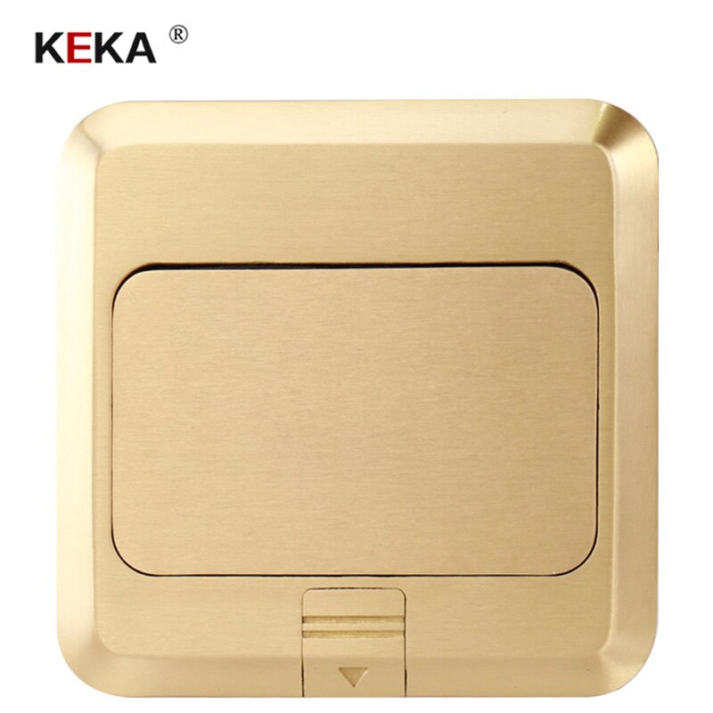 KEKA floor socket EU Plug power socket all bronze gold panel pop socket with rj45 computer Outlet Waterproof embedded ground RU