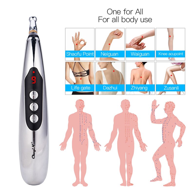 USB Rechargeable Meridian Electronic Pen Magnet Therapy Massage Energy Pen Energy Pain Relief Muscle Relaxation