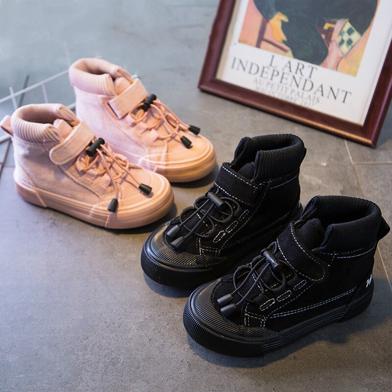 Niños zapatos de algodón niños botas terciopelo calidez niñas zapatos de invierno niños para niña invierno