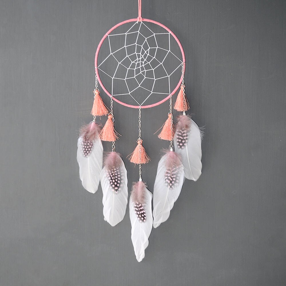 Atrapasueños nórdico atrapasueños grande blanco azul decoración de habitación de niños decoración de habitación de niñas decoración de boda para mujeres: D7254