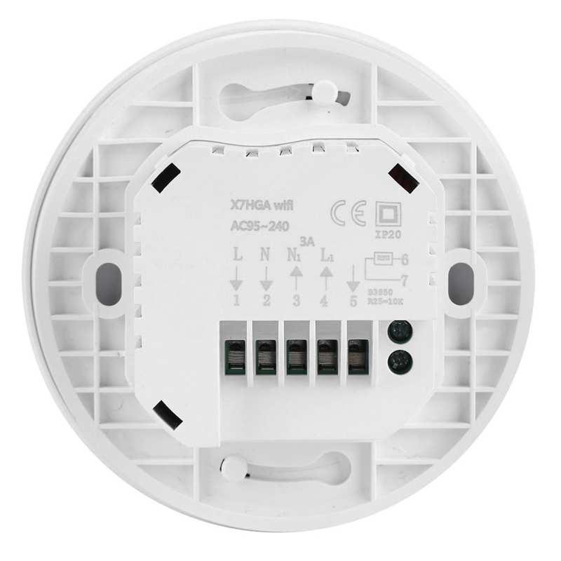 Digitale Ronde Water Verwarming Controle Led Touch Intelligente Thermostaat Temperatuur Controller App Voice Control 95-240V