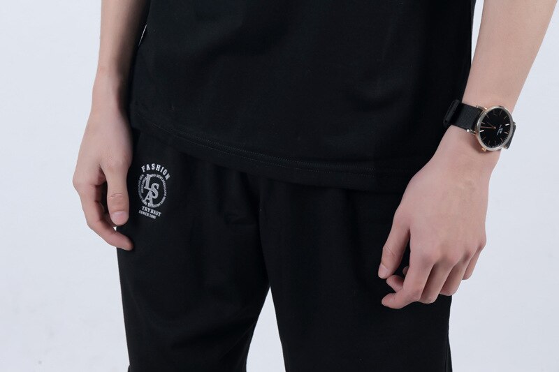 Men Cotton Homewear Pajamas Set pijama hombre verano	Summer Man Pjamas Suit Men's Sleep Shirt Home Pants Nightwear for Men