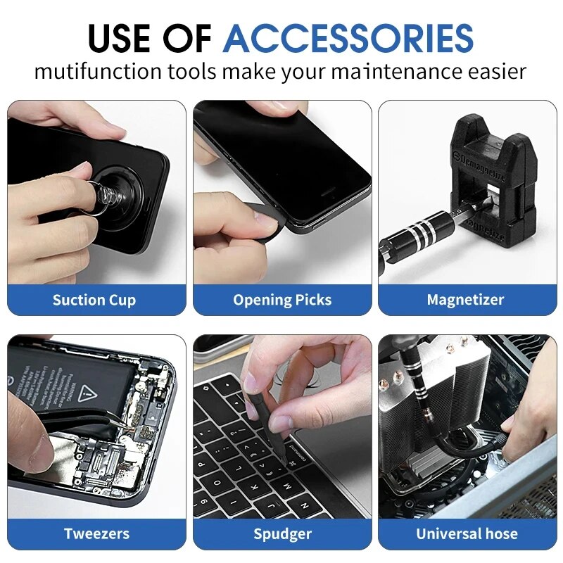 115/117 In 1 Precisie Schroevendraaier Set Magnetische Torx Hex Schroef Driver Bits Professionele Reparatie Gereedschapset Voor Iphone Xiaomi Mac Pc