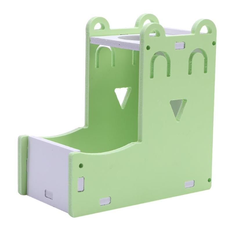 Hamster automatisk vand fontæne drikker mad feeder til hamster sød mini vand feeder mad skål kæledyr forsyninger: Grøn