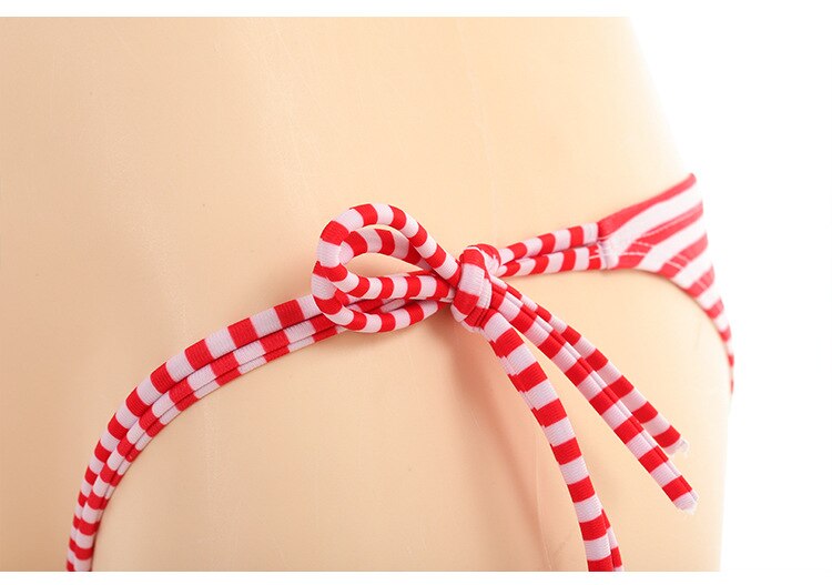 Maillots de bain pour femmes Mini Micro Bikini cravate côté extrême drapeau américain étoiles rayures bronzage maillots de bain pom-pom girl Sexy Costume