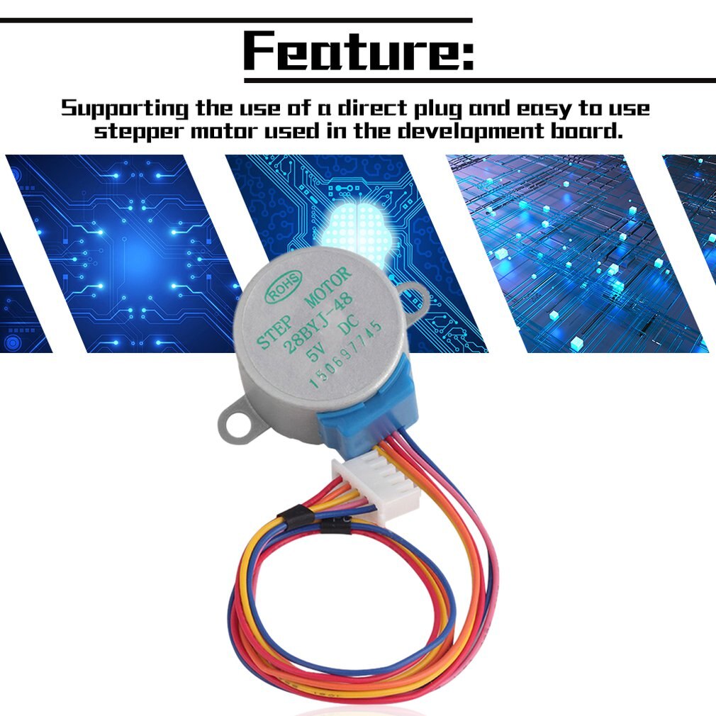 1pcs Gear Stepper Motor DC 5V 4 Phase Step Motor Reduction Step Motor Board For Arduino