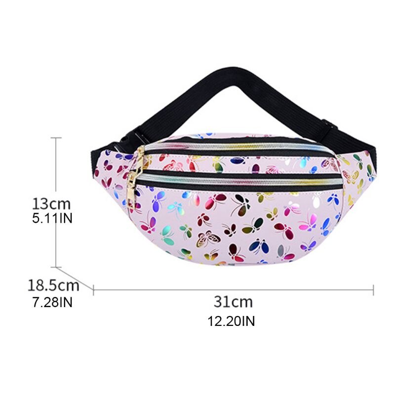 Frauen Gedruckt Taille fanny-Pack Gürtel Tasche Beutel Reise Hüfte miserabel Schulter Taschen Geldbörse