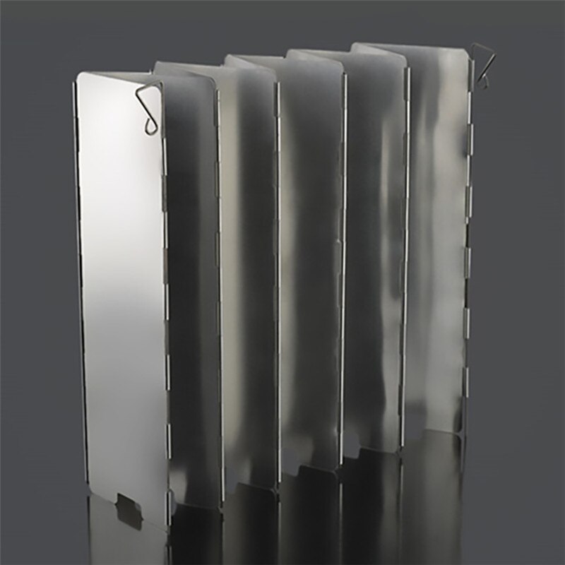 Estufa de Gas, pantallas de protección contra el viento, estufas de Camping para exteriores, ultraligeras, 8/10 placas, quemador de cocina plegable, parabrisas de aluminio