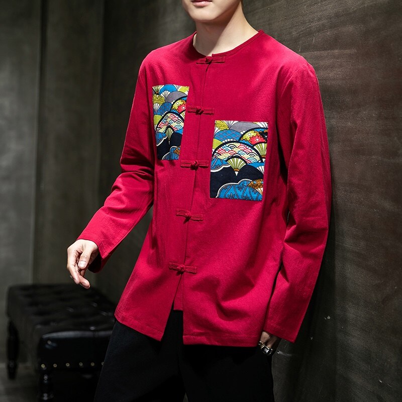 Online Chinese Winkel Hanfu Mannen Traditionele Chinese Kleding Katoen Linnen Chinese Shirt Mannelijke Cheongsam Kung Fu Kleding FF2811