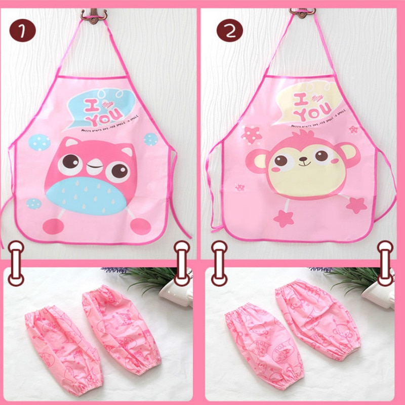 Karikatur freundlicher Schürzen Ärmelschonern setzt freundlicher Koch Kochen Schürze Malerei Zeichnung Wasserdichte Kleider essen Kleidung für Abendessen