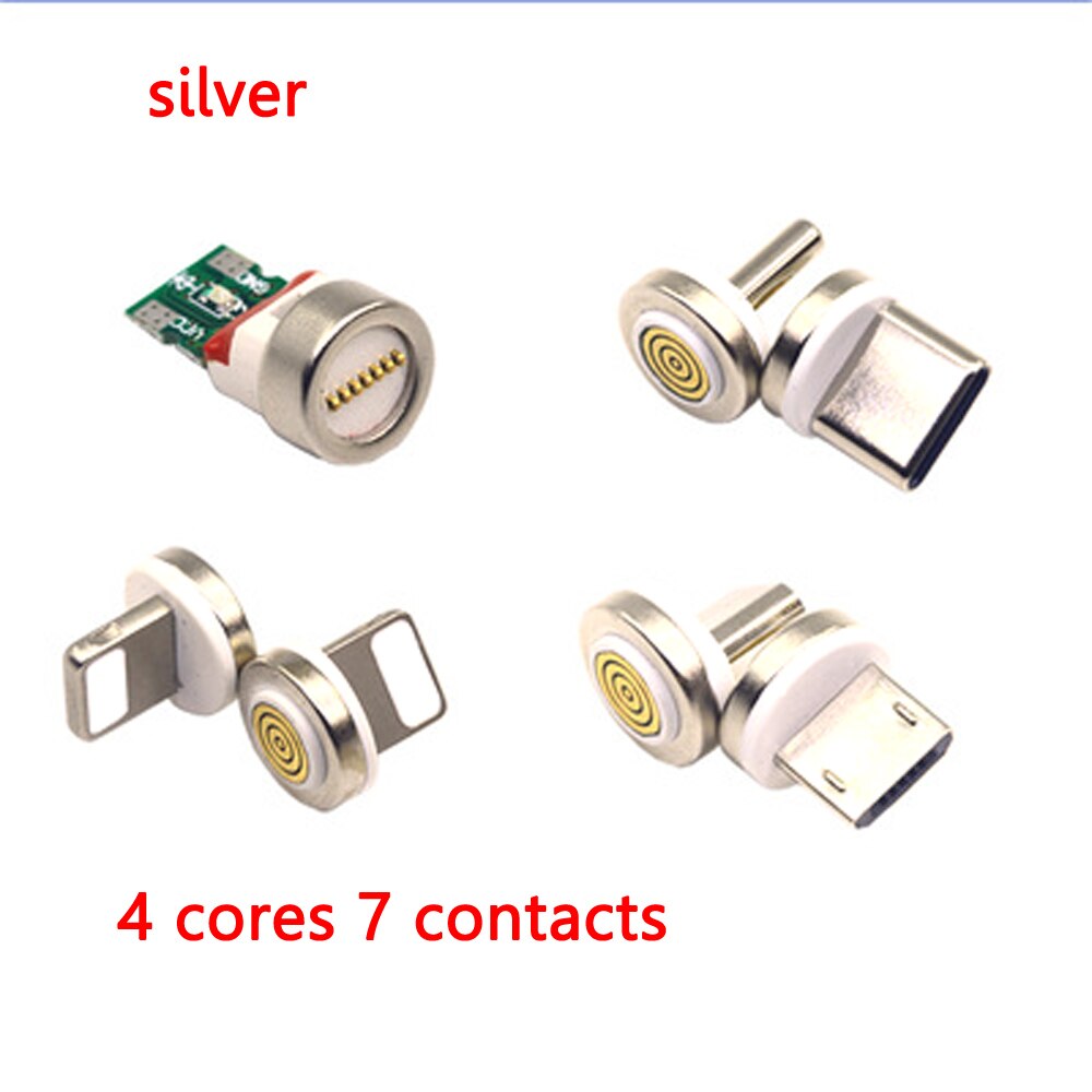 Converter Charging Cable Adapter For Mobile Phone 360 Degree Rotation Magnetic Tips Replacement Parts Easy Operate Durable