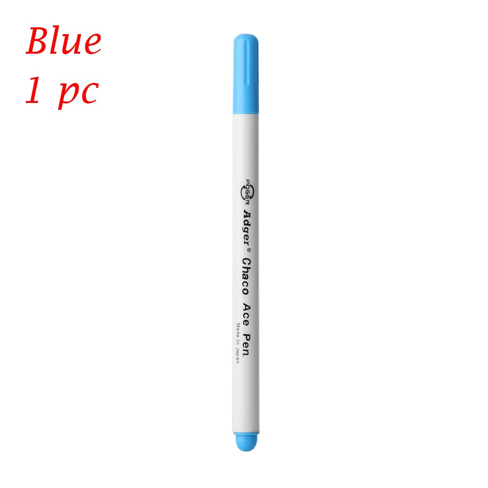 Rotulador de tinta con ojal de 30mm para escuela, material de oficina, marcador de tinta soluble en agua para punto de cruz, herramienta de bordado de tela borrable, 1/4 Uds.: Blue1