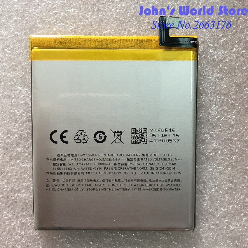 Pour MEIZU M3S remplacement de la batterie de 3020mAh pièces de batterie pour MEIZU M3S BT15 téléphone intelligent